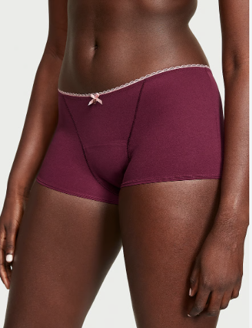 Panti menstrual victoria secret Boxer flujo medio XL borgoña